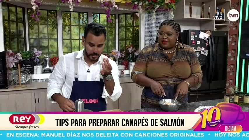 Cocina con Alexis: Canapés de salmón con pepinillos 