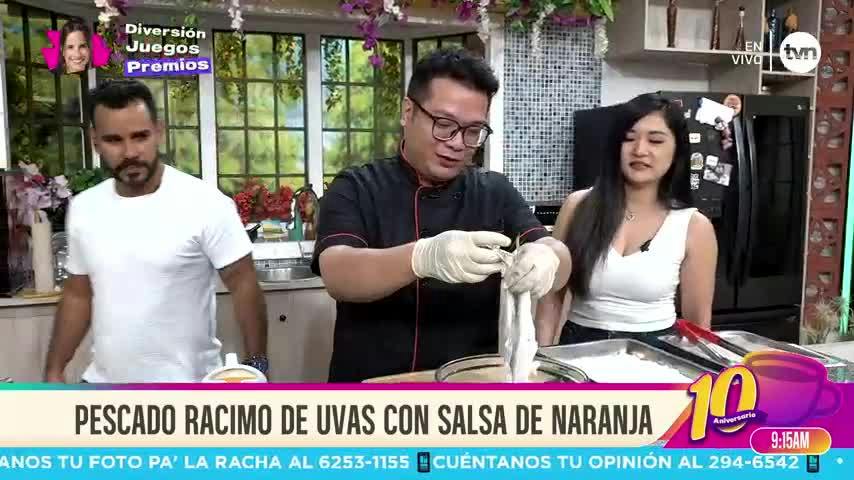 Cocina con Alexis: Pescado racimo de uvas con salsa de naranja 