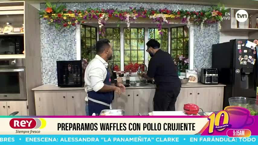 Cocina con Alexis: Waffles con pollo crujiente 
