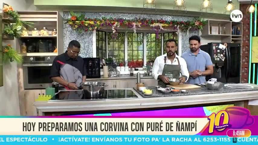 Cocina con Alexis: Corvina con puré de ñampí y un rico fresco de ñampí