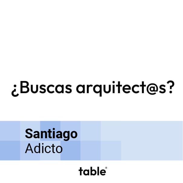 Table: la startup de difusión del mercado de arquitectura