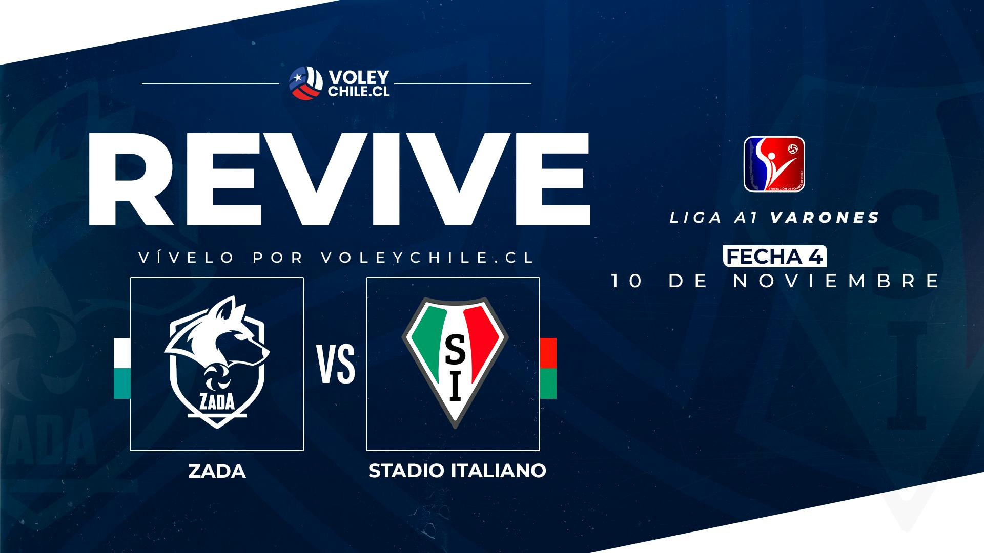 ZADA VS. STADIO ITALIANO. Liga A1 Varones. Fecha 04