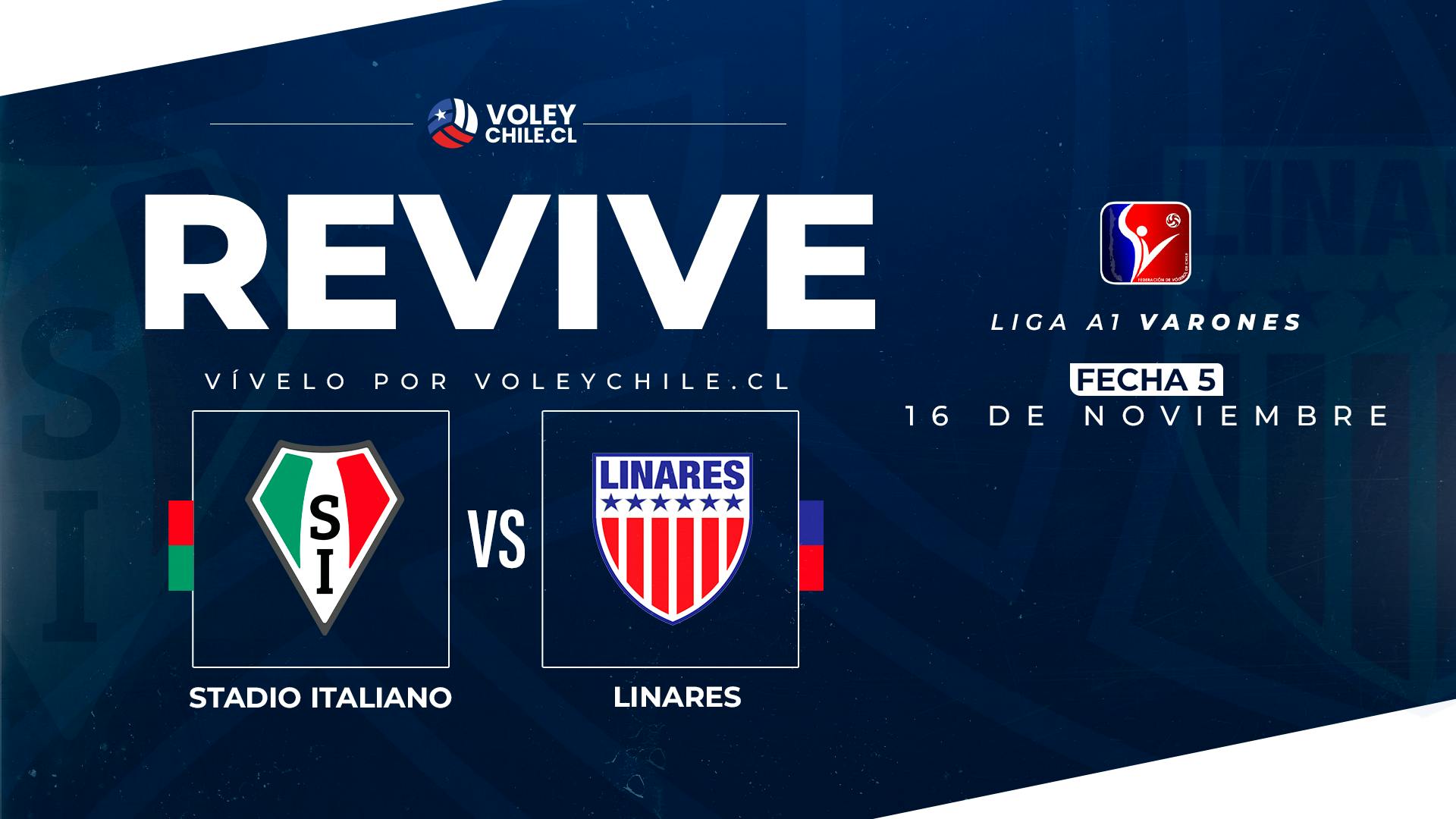STADIO ITALIANO	VS LINARES. Liga A1 Varones. Fecha 05.