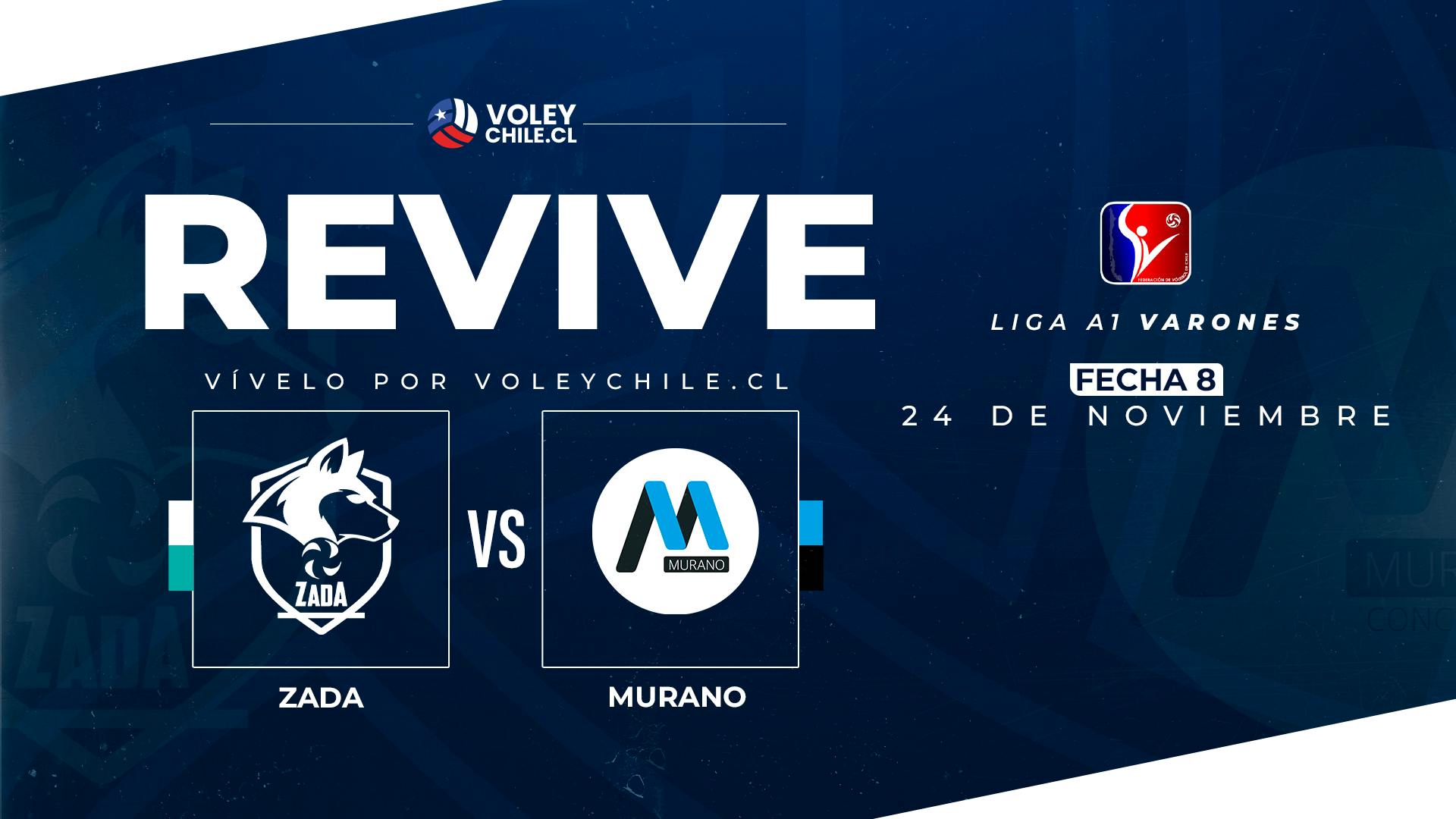 CLUB ZADA VS. MURANO. Liga A1 Varones. Fecha 08.