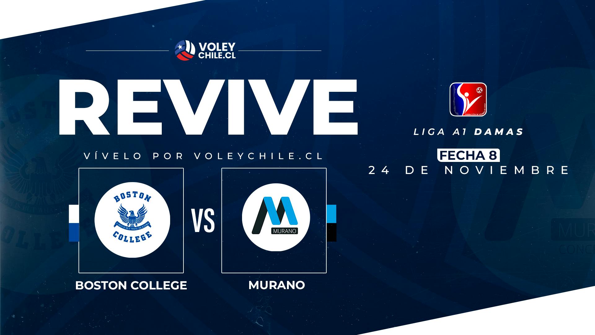 BOSTON COLLEGE VS. MURANO. Liga A1 Damas. Fecha 08.