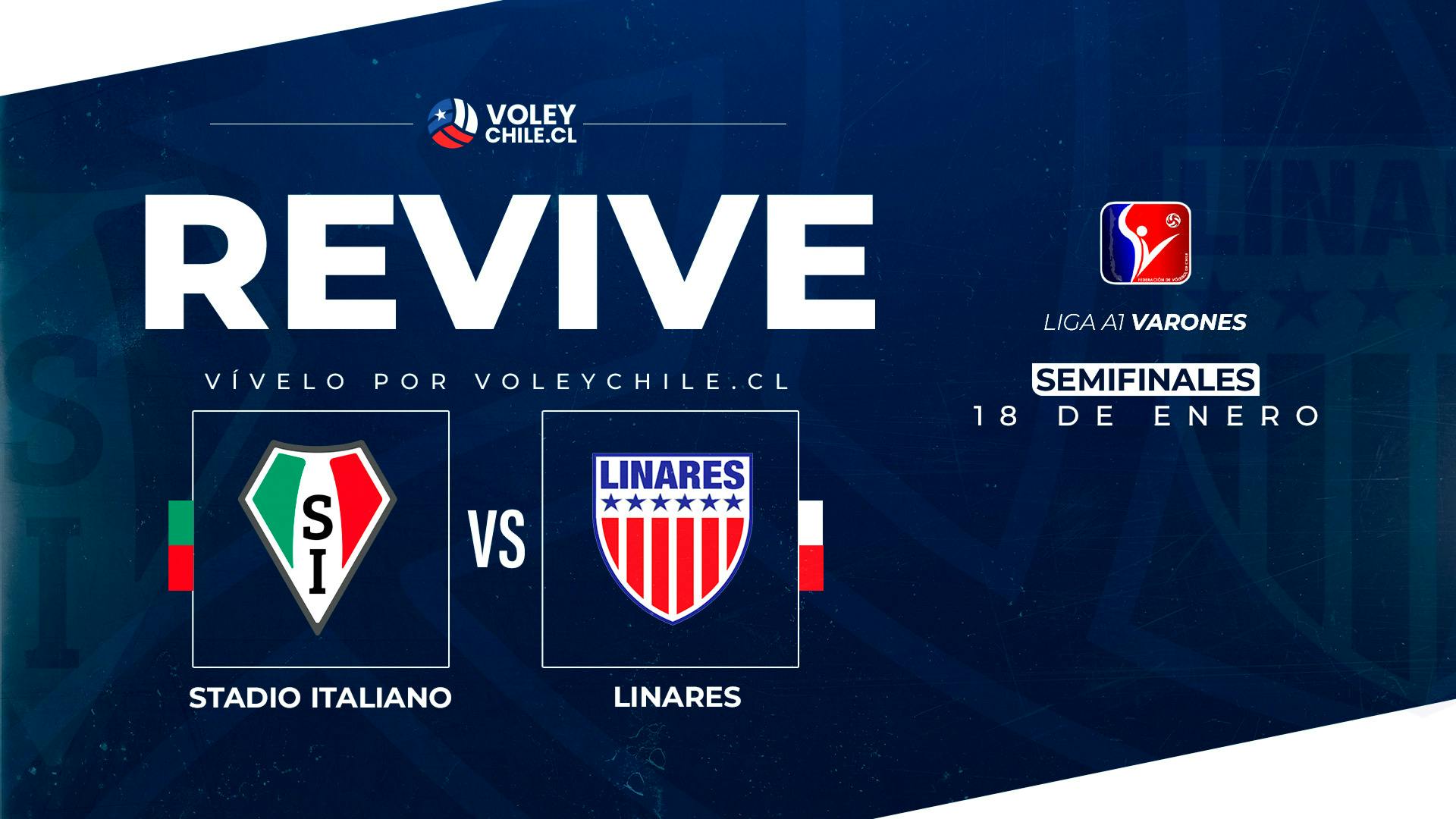 STADIO ITALIANO VS. LINARES. Liga A1 Varones. Semifinal Ida.