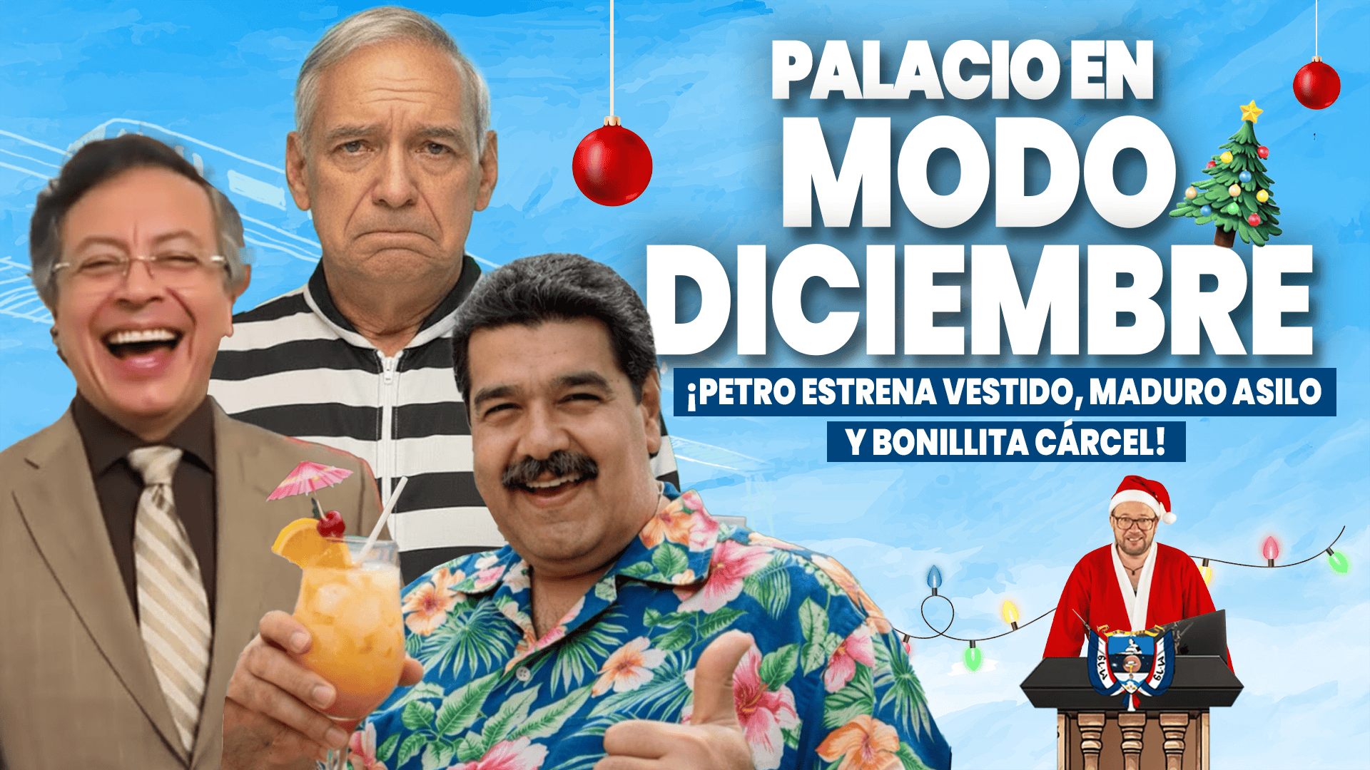 ¡Petro estrena vestido, Maduro asilo y Bonillita cárcel!.