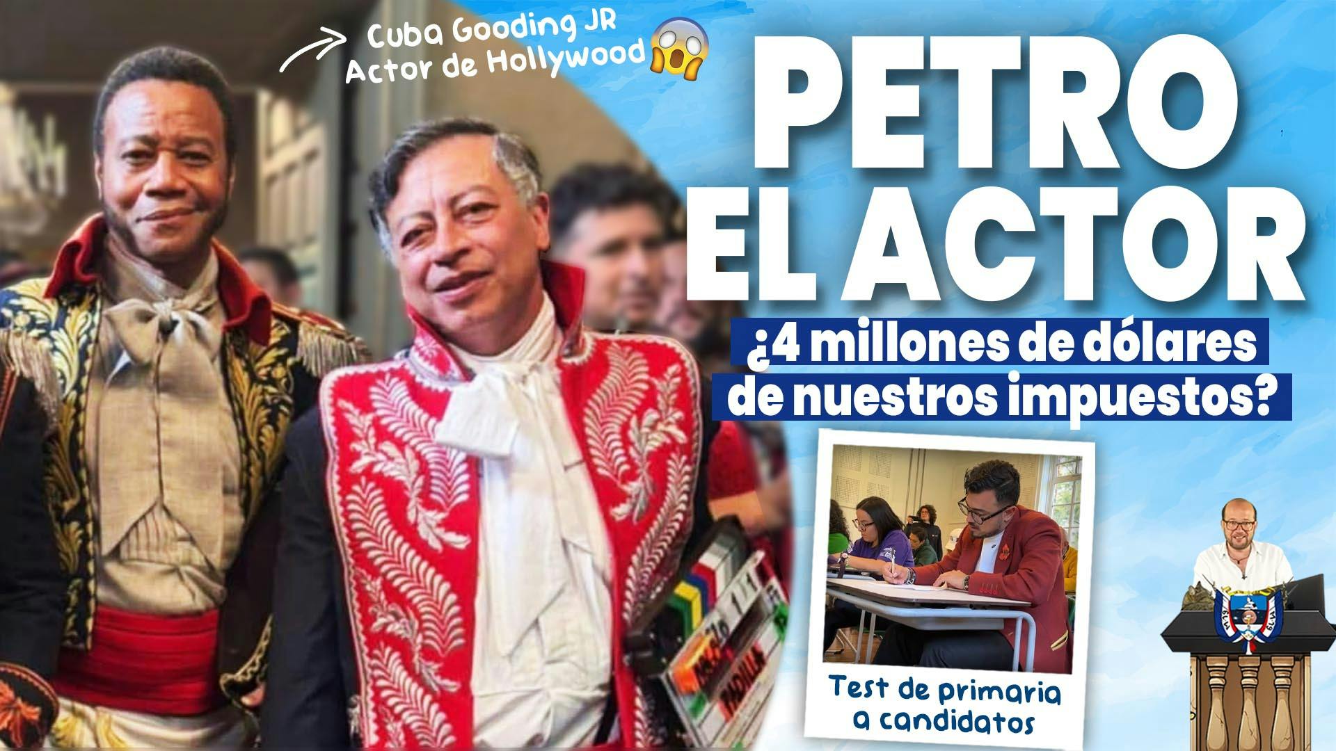 Petro graba una película + Test de primaria a candidatos