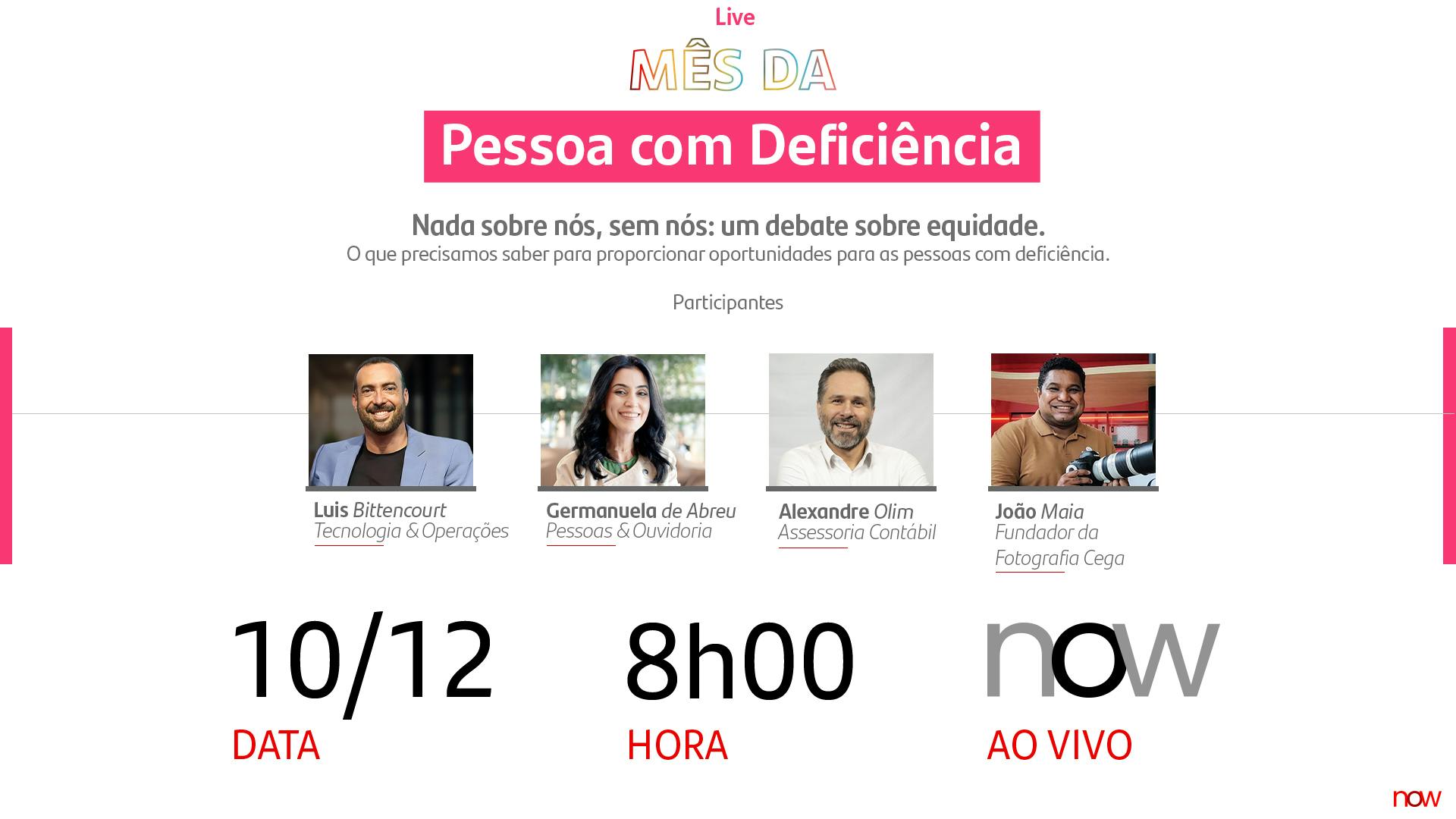 Live mês da pessoa com deficiência