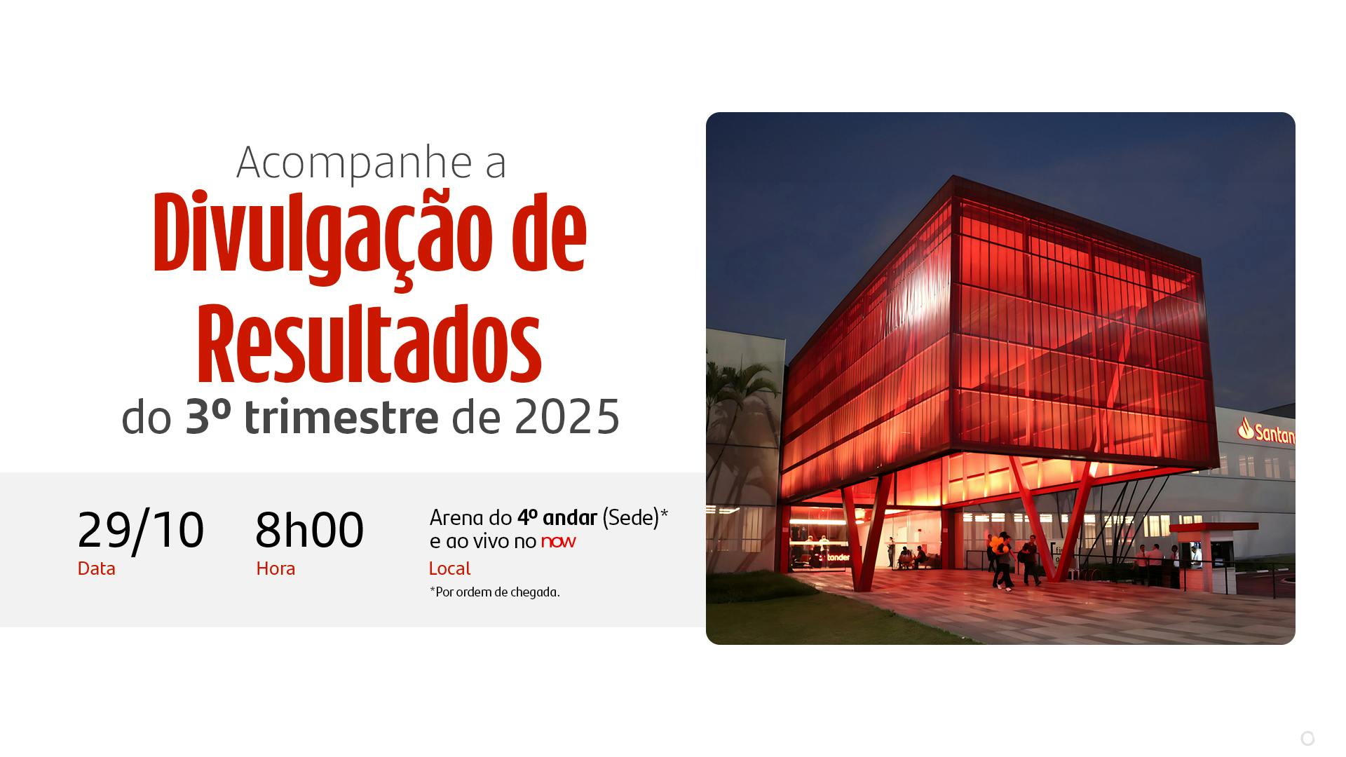 Divulgação de Resultados 3º Trimestres de 2025
